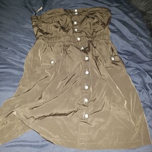 DayTrip army green strapless romper